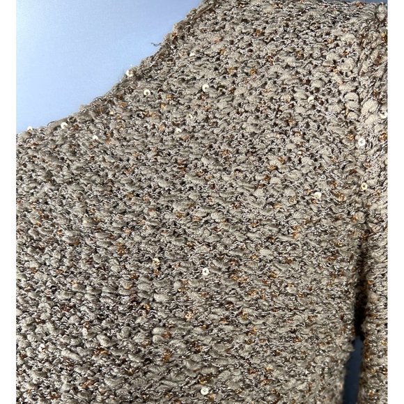 Zara Knit Sparkly Gold Pullover Sweater - Picture 8 of 9